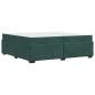 Preview: Bettgestell mit Matratze Dunkelgrün 200 x 200 cm Samt
