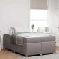 Preview: ARDEBO.de - Bettgestell mit Matratze Taupe 120 x 190 cm Stoff