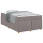 Preview: Bettgestell mit Matratze Taupe 120 x 190 cm Stoff