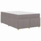 Preview: Bettgestell mit Matratze Taupe 120 x 190 cm Stoff