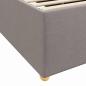 Preview: Bettgestell mit Matratze Taupe 120 x 190 cm Stoff