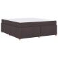 Preview: Bettgestell mit Matratze Dunkelbraun 180 x 200 cm Stoff