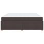 Preview: Bettgestell mit Matratze Dunkelbraun 180 x 200 cm Stoff