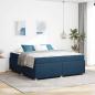 Preview: ARDEBO.de - Bettgestell mit Matratze Blau 180 x 200 cm Stoff