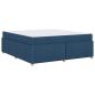 Preview: Bettgestell mit Matratze Blau 180 x 200 cm Stoff