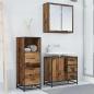 Preview: Badezimmermöbel Set mit Regal 3 pcs Altholz 35 x 37,5 x 100 cm