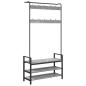 Preview: Kleiderständer Grau Sonoma 95 x 34 x 184 cm Holzwerkstoff