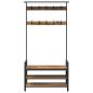 Preview: Kleiderständer mit Regal Altholz 95 x 34 x 184 cm Holzwerkstoff