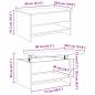Preview: Couchtisch Eiche handwerklich 80 x 50.5 x 41.5 cm Holzwerkstoff