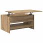 Preview: Couchtisch Eiche handwerklich 80 x 50.5 x 41.5 cm Holzwerkstoff