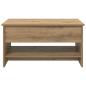 Preview: Couchtisch Eiche handwerklich 80 x 50.5 x 41.5 cm Holzwerkstoff
