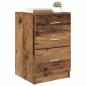 Preview: Nachttisch mit Schubladen Altholz 40 x 40 x 63 cm Holzwerkstoff