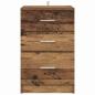 Preview: Nachttisch mit Schubladen Altholz 40 x 40 x 63 cm Holzwerkstoff