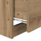 Preview: Nachttisch Eiche handwerklich 40 x 40 x 63 cm Holzwerkstoff