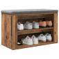 Preview: Schuhregal mit Regal Altholz 75 x 35 x 45 cm Holzwerkstoff