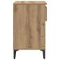 Preview: Schuhschrank Eiche handwerklich 102 x 36 x 60 cm Holzwerkstoff
