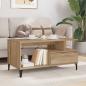 Preview: Couchtisch Eiche handwerklich 90 x 49 x 45 cm Holzwerkstoff