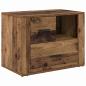 Preview: Nachttisch mit Schubladen Altholz 60 x 36 x 45 cm Holzwerkstoff