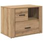 Preview: Nachttisch Eiche handwerklich 60 x 36 x 45 cm Holzwerkstoff