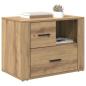 Preview: Nachttisch Eiche handwerklich 60 x 36 x 45 cm Holzwerkstoff