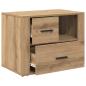 Preview: Nachttisch Eiche handwerklich 60 x 36 x 45 cm Holzwerkstoff