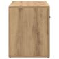 Preview: Nachttisch Eiche handwerklich 60 x 36 x 45 cm Holzwerkstoff