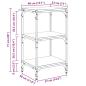 Preview: Bücherregal Altholz 40 x 33 x 71 cm Holzwerkstoff
