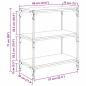 Preview: Bücherregal Altholz 60 x 33 x 71 cm Holzwerkstoff