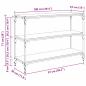 Preview: Bücherregal Eiche handwerklich 100 x 33 x 71 cm Holzwerkstoff