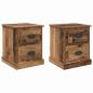 Preview: Nachttisch 2 pcs Altholz 39 x 39 x 47.5 cm Holzwerkstoff
