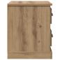 Preview: Nachttisch Eiche handwerklich 39 x 39 x 47.5 cm Holzwerkstoff