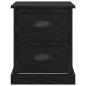 Preview: Nachttisch 2 pcs Schwarze Eiche 39 x 39 x 47.5 cm Holzwerkstoff