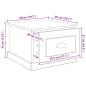 Preview: Couchtisch with Drawer Altholz 50 x 50 x 35 cm Holzwerkstoff