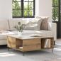 Preview: ARDEBO.de - Couchtisch Eiche handwerklich 80 x 80 x 36.5 cm Holzwerkstoff