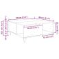 Preview: Couchtisch Eiche handwerklich 80 x 80 x 36.5 cm Holzwerkstoff
