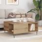 Preview: Couchtisch Eiche handwerklich 80 x 80 x 36.5 cm Holzwerkstoff