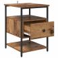 Preview: Nachttisch mit Schubladen Altholz 40 x 42 x 56 cm Holzwerkstoff