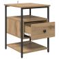 Preview: Nachttisch 2 pcs Eiche handwerklich 40 x 42 x 56 cm
