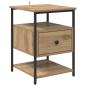 Preview: Nachttisch 2 pcs Eiche handwerklich 40 x 42 x 56 cm