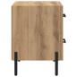 Preview: Nachttisch Eiche handwerklich 40 x 35 x 47,5 cm Holzwerkstoff
