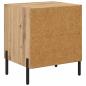 Preview: Nachttisch Eiche handwerklich 40 x 35 x 47,5 cm Holzwerkstoff
