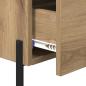 Preview: Nachttisch Eiche handwerklich 40 x 35 x 47,5 cm Holzwerkstoff