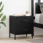 Preview: ARDEBO.de - Nachttisch 2 pcs Schwarze Eiche 40 x 35 x 47,5 cm Holzwerkstoff