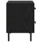 Preview: Nachttisch 2 pcs Schwarze Eiche 40 x 35 x 47,5 cm Holzwerkstoff