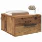 Preview: Nachttisch Wandmontiert Altholz 35 x 35 x 20 cm Holzwerkstoff