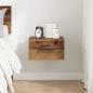 Preview: Nachttisch Wandmontiert Altholz 35 x 35 x 20 cm Holzwerkstoff