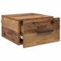 Preview: Nachttisch Wandmontiert Altholz 35 x 35 x 20 cm Holzwerkstoff