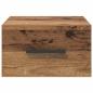 Preview: Nachttisch Wandmontiert Altholz 35 x 35 x 20 cm Holzwerkstoff