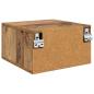 Preview: Nachttisch Wandmontiert Altholz 35 x 35 x 20 cm Holzwerkstoff