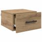 Preview: Nachttisch Eiche handwerklich 35 x 35 x 20 cm Holzwerkstoff